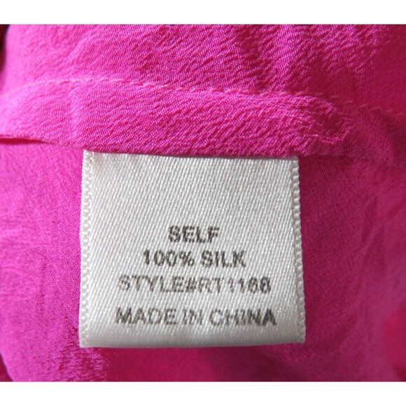 Rieley Pink Fringed Silk Sleeveless Top Size Small -READ DESC- - Picture 11 of 12